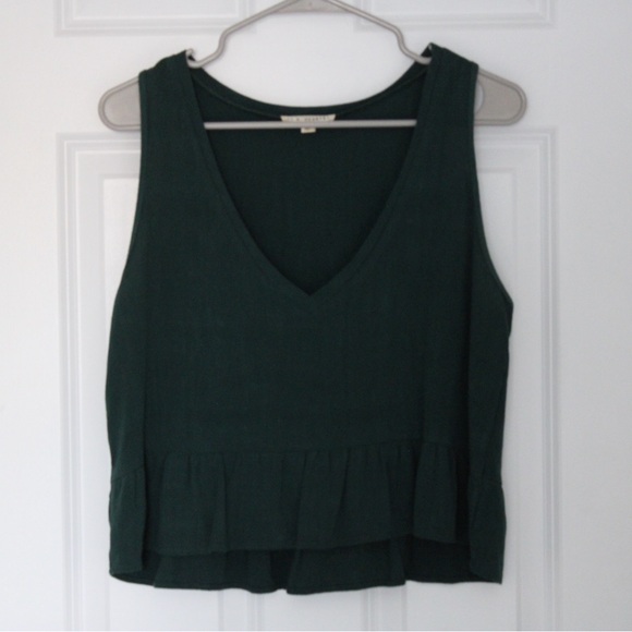 La Hearts Tops - L.A. HEARTS Women's Linen Peplum Tank Top